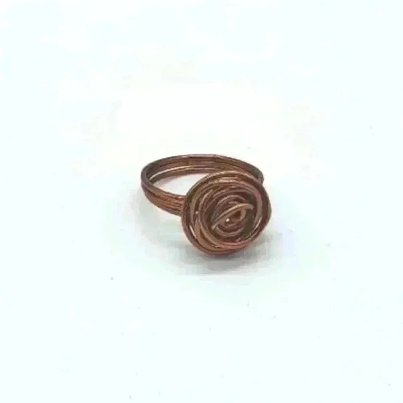 Artisan Jewelry - Antique Copper Rose Ring